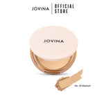 แป้งพัฟผสมรองพื้น Jovina Smooth Skin Foundation Powder SPF30 PA+++ เบลอรูขุมขน ติดทนตลอดทั้งวัน มีกันแดดในตัว
