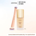 Jovina - Luminous Foundation 30g + Pro-Liquid Duo Brush รองพื้นลูมินอส แปรงรองพื้น