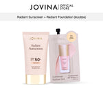 Jovina Set : Radiant Sunscreen + Luminous Foundation กันแดด + รองพื้นซอง ปกป้องแสงแดด ปรับสีผิว